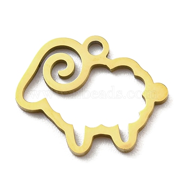 Real 18K Gold Plated Sheep 316L Surgical Stainless Steel Pendants