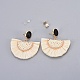 Raffia Tassel Dangle Earrings Studs(EJEW-JE03069-01)-3