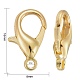 Zinc Alloy Lobster Claw Clasps(X-E106-G)-4