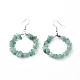 Natural Green Aventurine Dangle Earrings(EJEW-E255-D11)-2