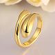 Real 18K Gold Plated Adjustable Brass Finger Rings for Women(RJEW-BB07574-A)-3