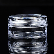 Column Polystyrene Bead Storage Container, for Jewelry Beads Small Accessories, Clear, 3x1.8cm, Inner Diameter: 2.35cm(CON-N011-019)