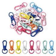 20Pcs Spray Painted Alloy Swivel Clasps, Mixed Color, 32x12.5x5.5mm, Hole: 9.5mm, inner diameter: 11x6mm(FIND-YW0001-72)
