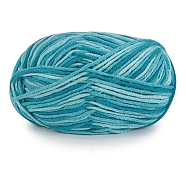 5-Ply Milk Cotton Knitting Yarn, Amigurumi Yarn, Crochet Yarn, for Sweater Hat Socks Baby Blankets, Segment Dyed, Medium Turquoise, 2.5mm, about 114.83 Yards(105m)/Skein(PW-WGF392A-22)