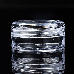 Column Polystyrene Bead Storage Container, for Jewelry Beads Small Accessories, Clear, 3x1.8cm, Inner Diameter: 2.35cm(CON-N011-019)