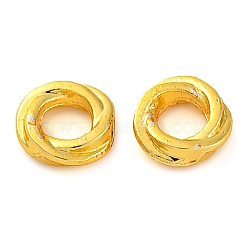 Brass Spacer Baeds, Long-Lasting Plated, Twist Ring, Golden, 6x2mm, Hole: 3.7mm(KK-Z089-05G-01)