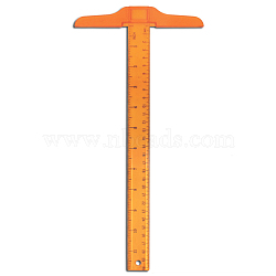 Plastic Transparent Academic T-Ruler, Measuring Tool, for School & Educational Supplies, Orange, 330x149mm(DRAW-PW0001-262A)