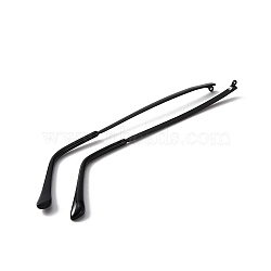 2Pcs Alloy Eyeglasses Arm, Eyewear Frame Temple Replacement, Electrophoresis Black, 136x32x3mm, Hole: 1.2mm(FIND-WH0128-29EB)