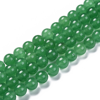 Natural Green Aventurine Beads Strands, Dyed, Round, 6mm, Hole: 0.8mm, about 67pcs/strand