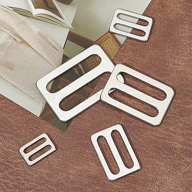 15Pcs 5 Style 304 Stainless Steel Slider Buckles(STAS-UN0051-33)-5