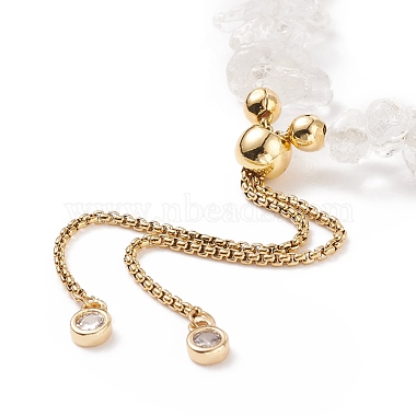 Puces de pierres précieuses naturelles et bracelet coulissant perlé pour femme(BJEW-JB08334)-6