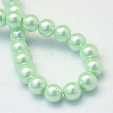 Baking Painted Pearlized Glass Pearl Round Bead Strands(X-HY-Q003-6mm-04)-3