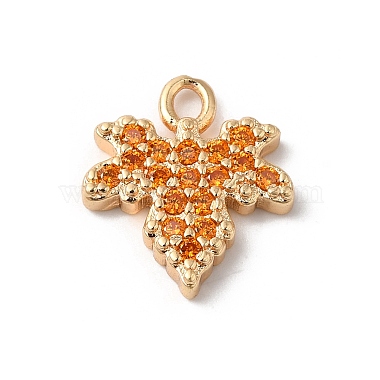 Brass Micro Pave Cubic Zirconia Charms(KK-C062-046G-01)-1