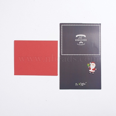 クリスマスポップアップグリーティングカードと封筒セット(DIY-G028-D06)-3