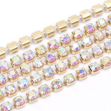 真鍮製ラインストーンストラスチェーン(CHC-T003-SS12-02C)-1