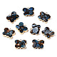 Butterfly Assembled Natural Bronzite and Natural & Synthetic Gemstone Pendants(G-N330-55)-2