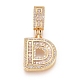 Brass Micro Pave Cubic Zirconia Pendants(KK-D156-01G-D)-1