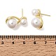Brass Stud Earring(EJEW-H180-04G)-5