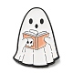 Halloween Theme Ghost Enamel Pin(JEWB-E023-06EB-02)-1