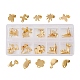 20Pcs 10 Style 201 Stainless Steel Stud Earring Findings(STAS-YW0001-70G)-1