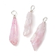 Electroplated Natural Quartz Crystal Dyed Pendants(PALLOY-JF02324-07)-1