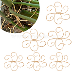 6Pcs 2 Styles Aluminum Plant Support Stands, Flower, Golden, 100~150mm, 3pcs/style(DIY-DR00015)