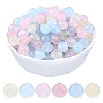 3 Strands Natural Chalcedony Bead Strands, Imitation Morganite Color, Dyed, Round, 8mm, Hole: 1mm, about 48pcs/strand, 14.9 inch(G-AR0004-51)