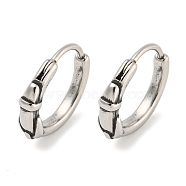 316 Surgical Stainless Steel Hoop Earrings, Antique Silver, Ring, 14x4mm(EJEW-D096-13A-AS)