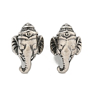 316 Surgical Stainless Steel Large Hole Beads, Antique Silver, Elephant, 18x12x18mm, Hole: 8mm(STAS-Q326-07AS-03)