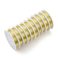 Copper Jewelry Wire, Long-Lasting Plated, Light Gold, 20 Gauge, 0.8mm, about 9.84 Feet(3m)/roll(X-CWIR-Q006-0.8mm-G)
