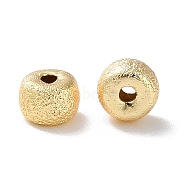 Brass Beads, Column, Real 18K Gold Plated, 5x3mm, Hole: 1.2mm(KK-F867-29G-02)