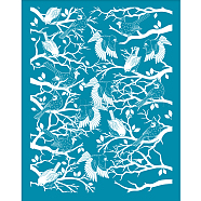 Silk Screen Printing Stencil, for Painting on Wood, DIY Decoration T-Shirt Fabric, Bird Pattern, 100x127mm(DIY-WH0341-212)