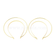 Iron Hair Band Findings, Double-ring, for Lolita, Crown Accessories, Golden, 180x175x4.5mm, Inner Diameter: 150x118mm(IFIN-D087-03C-G)