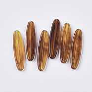 Transparent Acrylic Beads, Imitation Gemstone, Horse Eye, Goldenrod, 39x9x4mm, Hole: 1.4mm(X-OACR-S028-121)