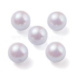 POM Plastic Beads, Imitation Pearl, Center Drilled, Round, Light Steel Blue, 7.5~8mm, Hole: 1.2mm(KY-C012-01B-02)