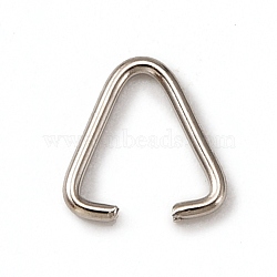 Triangle Linking Ring, Buckle Clasps, Quick Link Connector, Fit for Top Drilled Beads, Webbing, Strapping Bags, Platinum, 9x8.5x1mm(FIND-WH0110-058A)