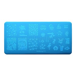 Stainless Steel Nail Art Stamping Plates, Nail Image Templates, Rectangle, Animal Pattern, 120x60x0.5mm(X-MRMJ-S048-093)