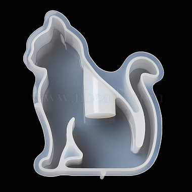 素敵な猫の形の燭台シリコンモールド(SIMO-C010-01D)-4
