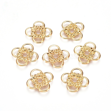 Real Gold Plated Flower Iron Spacer Beads