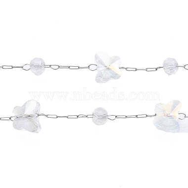 Glass Butterfly & Round Beaded Chains(CHS-N003-03)-4