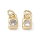 Brass Micro Pave Clear Cubic Zirconia Charms(KK-E068-VB226)-2