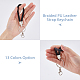 26Pcs 13 Colors Braided PU Leather Ornament Lanyard Strap Keychain(KEYC-DC0001-18)-5