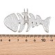 Textured 304 Stainless Steel Cuff Open Rings(SA-CBA0F84-07P)-2