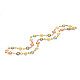 Enamel Flower Link Chains Bracelet(BJEW-N019-01)-2