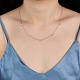 ожерелья с подвеской в виде цветка из кубического циркония для женщин(NJEW-F310-01P)-1