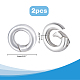 2Pcs 925 Sterling Silver Spring Gate Rings(STER-AR0001-16A)-2