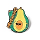 Avocado with Word Never Mind Enamel Pins(JEWB-S037-04EB)-1