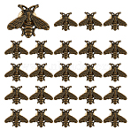 24Pcs Bees Alloy Brooch, Exquisite Lapel Pin Backs for Men Women, Antique Bronze, 20x25.5mm(JEWB-ME0001-21AB)