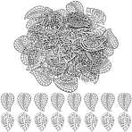60Pcs 2 Styles Iron Leaf Ornaments, for Christmas Party Home Decoration, Platinum, 54~60x40x0.5~1.5mm, 30pcs/style(AJEW-GF0012-11B)