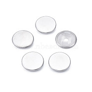 Iron Snap Button Findings, with Plastic, Snap Caps, Garment Buttons, Flat Round, Nickel Free & Lead Free, Platinum, 24.5x6mm, about 6pcs/set(BUTT-T012-01B-P-14-FF)